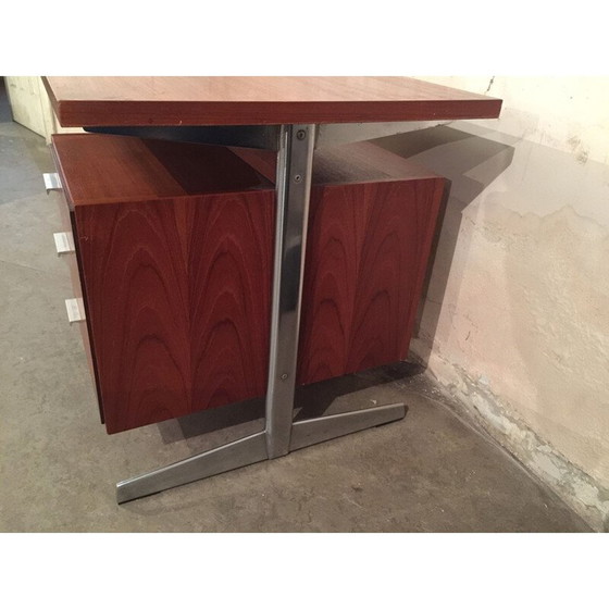 Image 1 of Vintage chromen bureau van Cees Braakman voor Pastoe, 1960