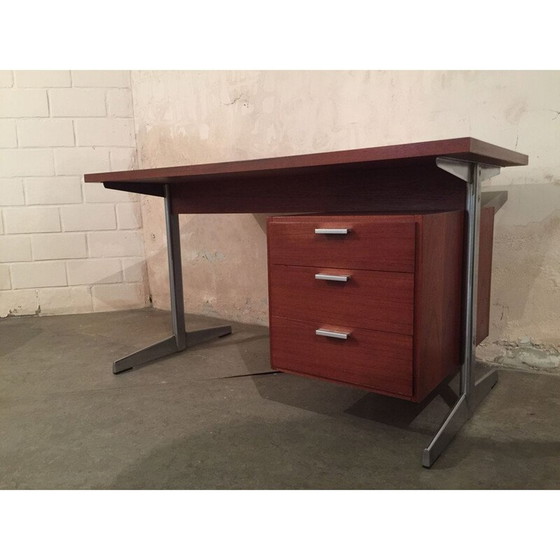 Image 1 of Vintage chromen bureau van Cees Braakman voor Pastoe, 1960