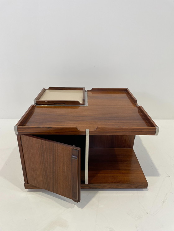 Image 1 of Italian rosewoord bar/coffeetable 1970