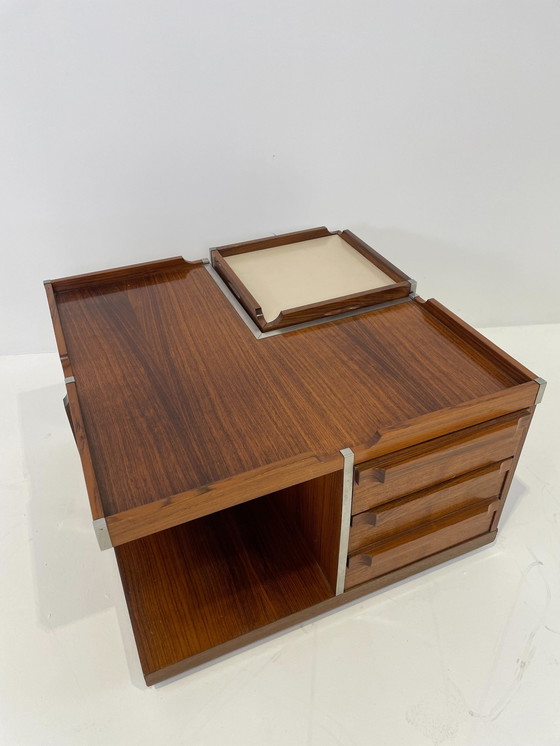 Image 1 of Italian rosewoord bar/coffeetable 1970