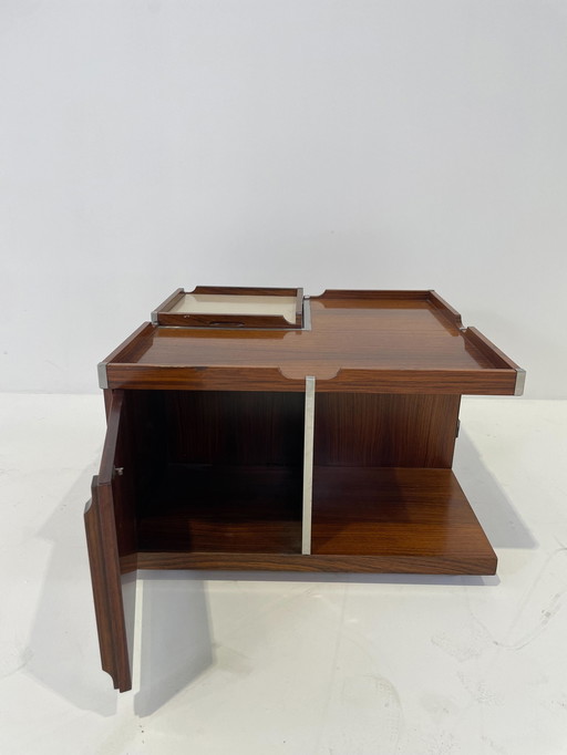 Italian rosewoord bar/coffeetable 1970