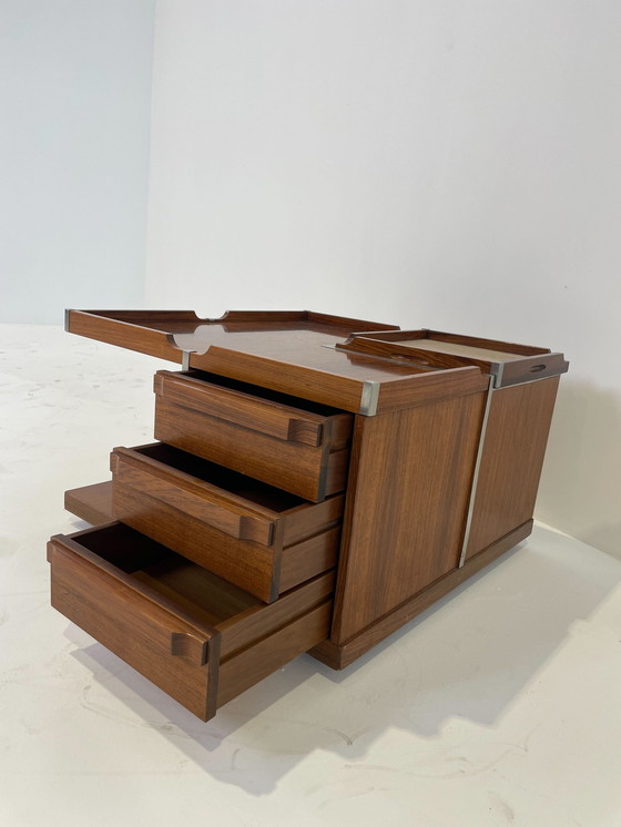 Image 1 of Italian rosewoord bar/coffeetable 1970