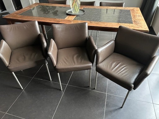 6X Mokkabruine Stoelen Merk Jess