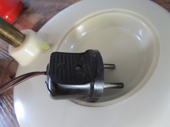 Image 1 of Prachtige Vroege Bureaulamp,Met Postzegelbakje.