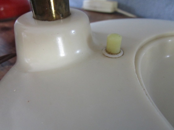 Image 1 of Prachtige Vroege Bureaulamp,Met Postzegelbakje.