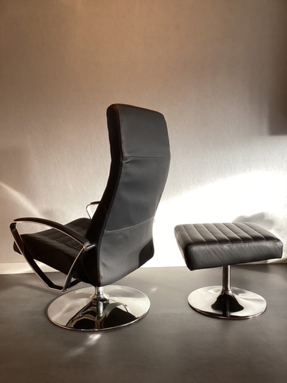 Image 1 of BoConcept Wing draai fauteuil met voetenbank