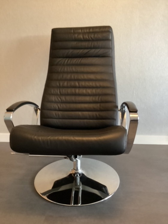 Image 1 of BoConcept Wing draai fauteuil met voetenbank