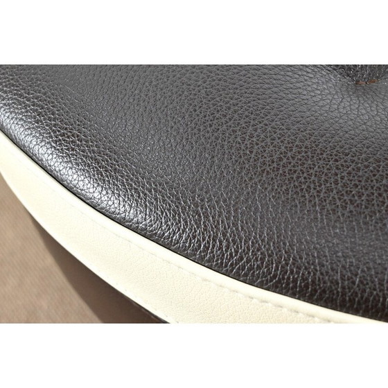 Image 1 of Vintage 3-zits bank met voetenbank van Mario Spinelli voor Formenti, Italië 1980