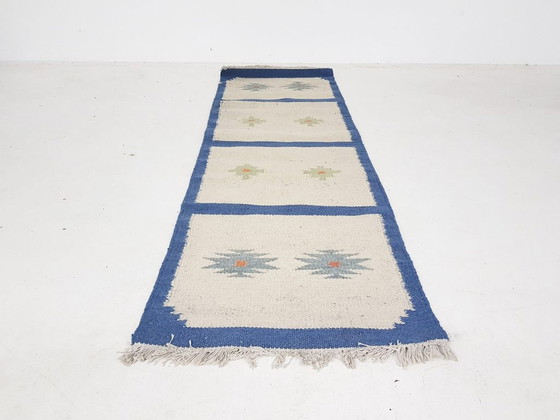 Image 1 of Vintage wollen tapijt uit India #14