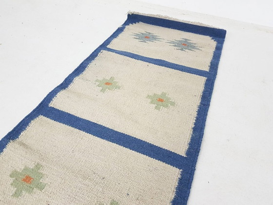 Image 1 of Vintage wollen tapijt uit India #14