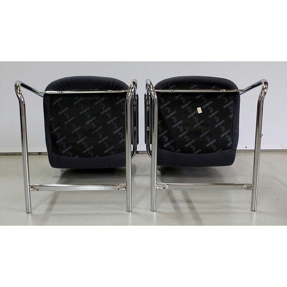 Image 1 of Paar vintage chromen metalen fauteuils van Comforto Haworth