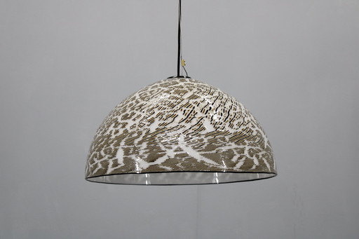 1970S Italiaanse glazen hanglamp