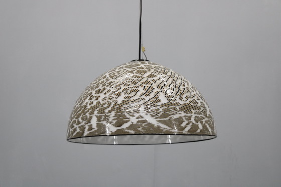 Image 1 of 1970S Italiaanse glazen hanglamp