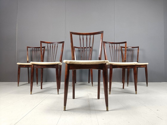 Image 1 of Mid Century Italiaanse eetkamerstoelen, 1950S