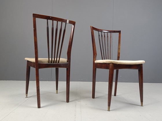 Image 1 of Mid Century Italiaanse eetkamerstoelen, 1950S