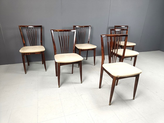 Image 1 of Mid Century Italiaanse eetkamerstoelen, 1950S