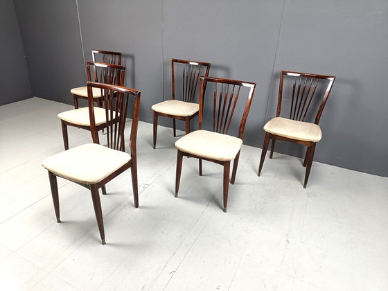 Image 1 of Mid Century Italiaanse eetkamerstoelen, 1950S