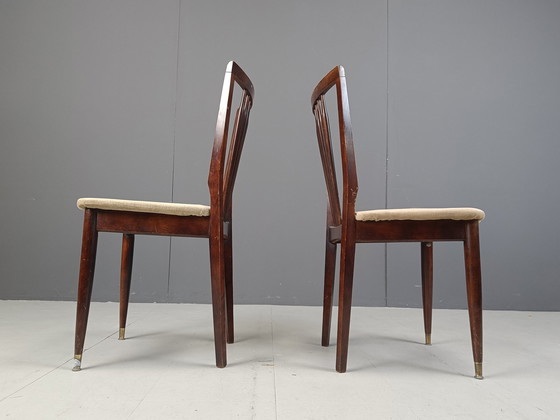 Image 1 of Mid Century Italiaanse eetkamerstoelen, 1950S