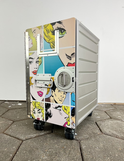 Originele Pop Art trolley uit luchtvaart, ca 2020