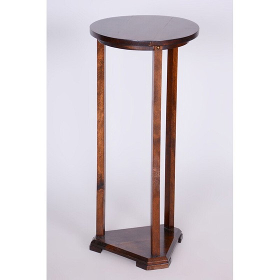 Image 1 of Vintage Art Deco eiken sokkel, Tsjecho-Slowakije 1920