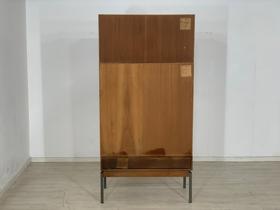 Image 1 of Mid Century hoge kast woonkamer secretaire vintage