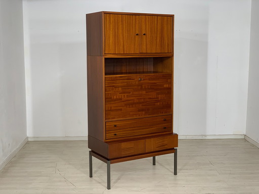 Mid Century hoge kast woonkamer secretaire vintage