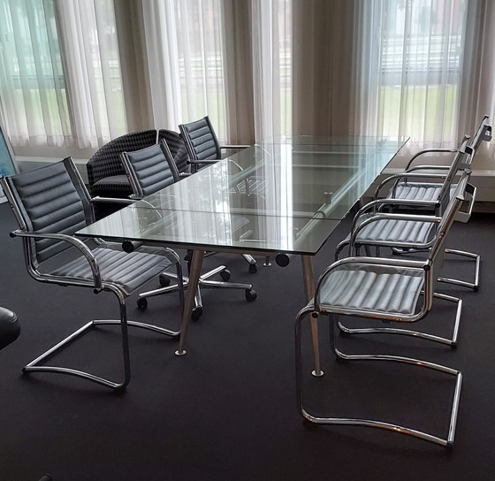 Image 1 of Calligaris tafel met 6x stoelen