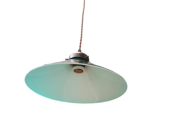 Image 1 of Vintage Opaline Glazen Hanglamp