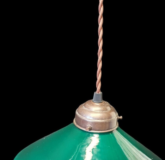 Image 1 of Vintage Opaline Glazen Hanglamp