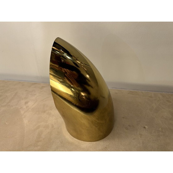 Image 1 of Vintage gouden messing wandlamp van Martinelli, 1970