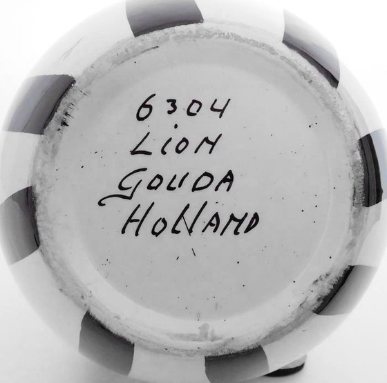 Image 1 of Paar Vintage Vazen - Jumbo - Gouda Holland - Aardewerk - 1956