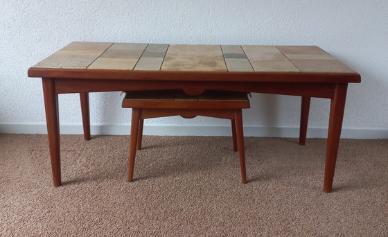 Image 1 of Vintage Design Salontafel met Bijzettafel - Midcentury