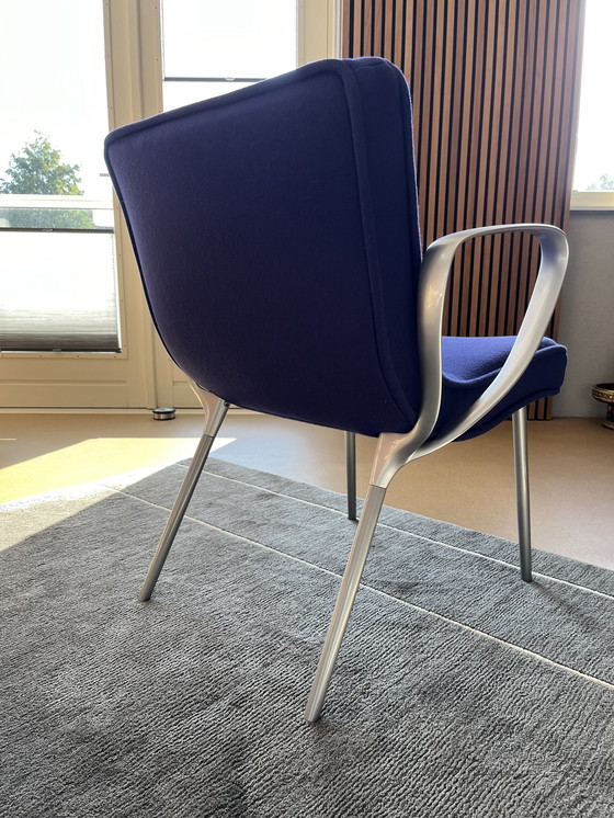 Image 1 of 2X Ligne Roset Eetkamerstoelen Door  Pascal Morgue