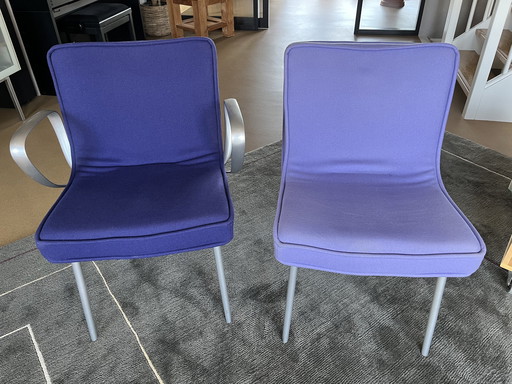 2X Ligne Roset Eetkamerstoelen Door  Pascal Morgue