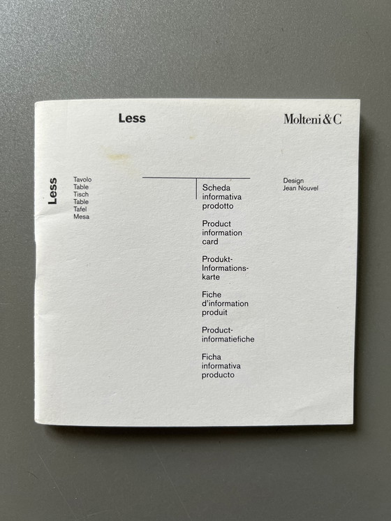Image 1 of Molteni Tafel ‘Less’ Van Jean Nouvel