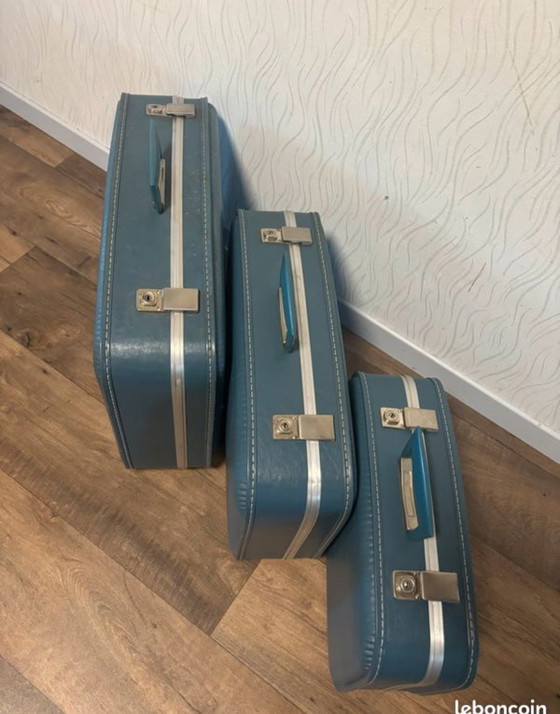 Image 1 of Trio De Valise Air France Vintage Année 70