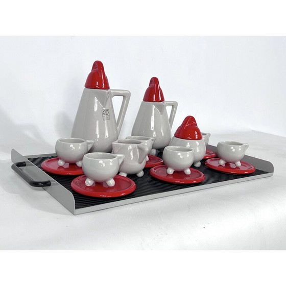 Image 1 of Vintage keramische koffieset van Mas voor Memphis Milano, jaren 1980
