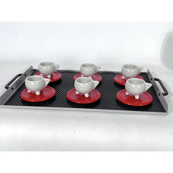 Image 1 of Vintage keramische koffieset van Mas voor Memphis Milano, jaren 1980