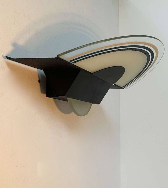 Image 1 of Murano gezandstraalde glazen wandlamp van Vetri - Italië 1970