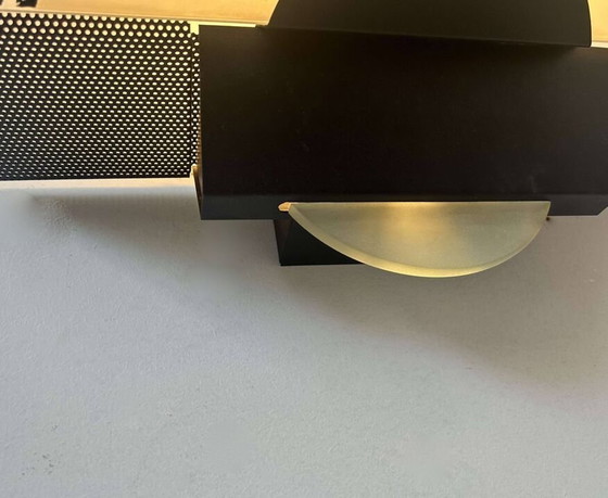 Image 1 of Murano gezandstraalde glazen wandlamp van Vetri - Italië 1970