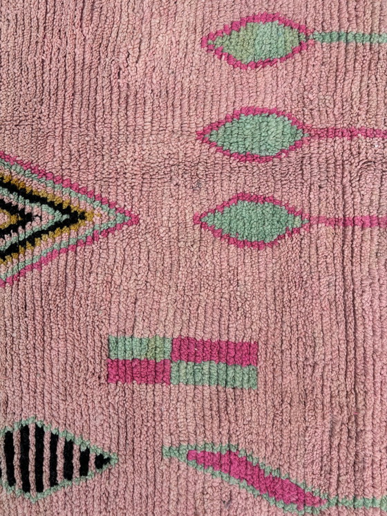 Image 1 of Roze Marokkaanse Wollen Vloerkleed