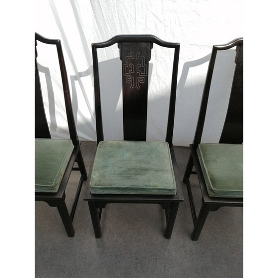 Image 1 of Set van 4 vintage massief esdoorn stoelen model 542-511 door Hickory Nc, VS 1975