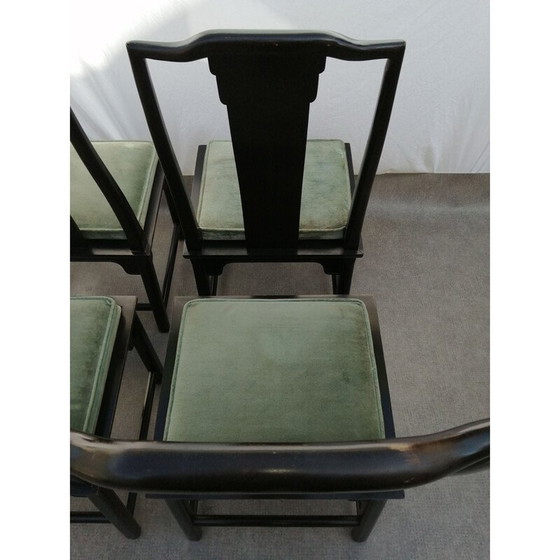 Image 1 of Set van 4 vintage massief esdoorn stoelen model 542-511 door Hickory Nc, VS 1975