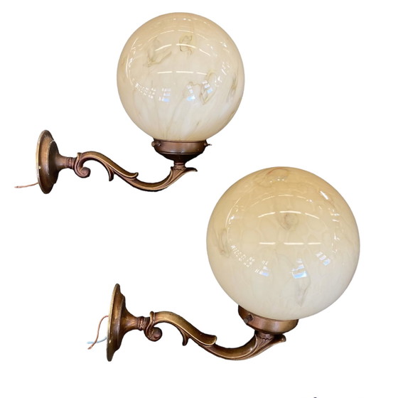 Image 1 of 2x Jugendstil wandlamp