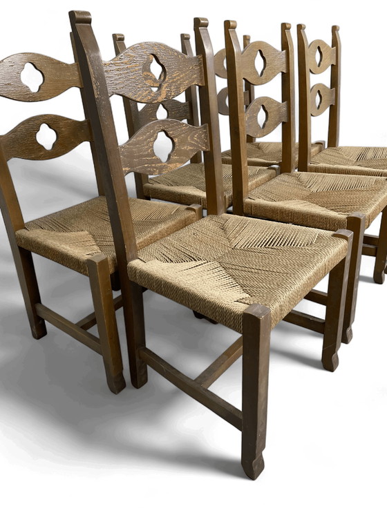 Image 1 of 6x Vintage eetkamerstoelen