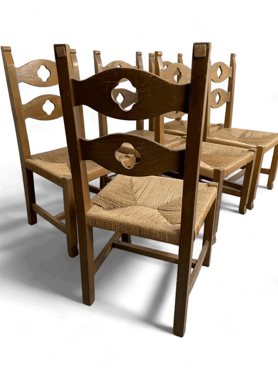 Image 1 of 6x Vintage eetkamerstoelen