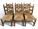 6x Vintage eetkamerstoelen