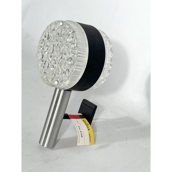 Image 1 of Vintage wandlamp in glas en aluminium model Balaton van Stilux Milano, Italië 1960