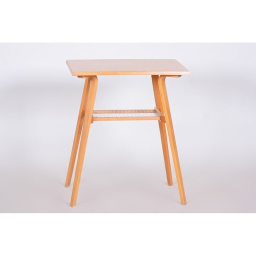 Mid century eikenhouten bijzettafel van Ludvik Volák, 1960