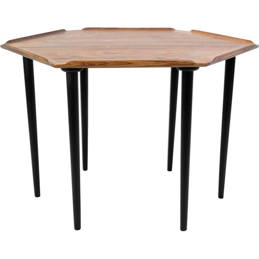 Vintage palissander bijzettafeltje van Poul Jensen voor Blessed, 1960